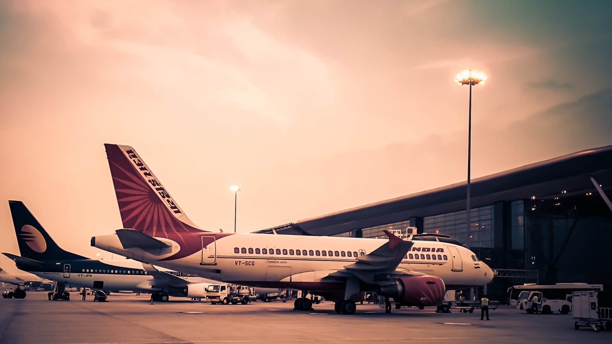 Air India aircraft at Kempegowda International Airport